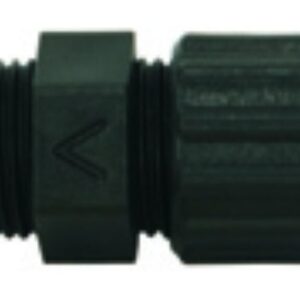 Verschraubung komplett schwarzmit Aussengewinde 1/2"
