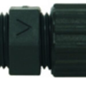 Verschraubung komplett schwarzmit Außengewinde 1/2" zu 11818