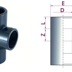 T-Stück reduziert DA 63 x 1/2"