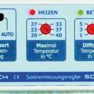 Solarregler 230V SOLAXm. Fühler u.Tauchhülse +Sockel
